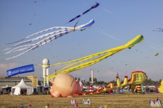 Drachenfest 2024, festival of giant kites, Stadt und Land, Tempelhofer Feld, Berlin, Germany, 21.09