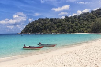 Two small boats on the beach. Malaysia