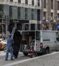 Craftsman at a loading activity, Berlin, Germany, Europe