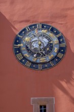 Astronomical clock at the Alsace Museum, Haguenau, Alsace, France, Europe