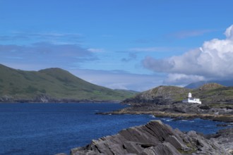 Lighthouse at Cromwell Point, Valentia Island, County Kerry, Ireland, Europe