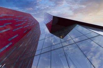 Canada, Montreal panoramic skyline in downtown financial, business and technology city center.,