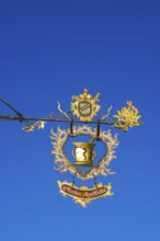 Guild sign Marien-Apotheke, Rothenburg ob der Tauber, Romantic Road, Middle Franconia, Franconia,