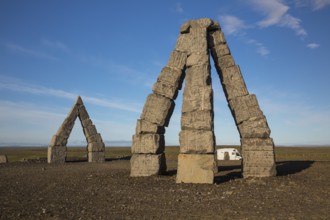 Arctic Henge, near Raufarhöfn, Iceland, It is inspired by the mythical world of eddic poem Völuspá