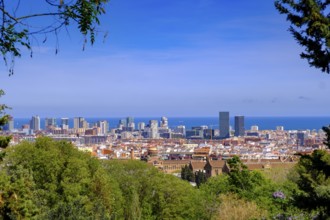 View of Barcelona, Catalonia, Spain from Parc Güell