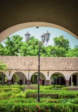 Lantern poles with copy space, A lantern pole in a garden, Lantern pole in a plaza, Public lighting