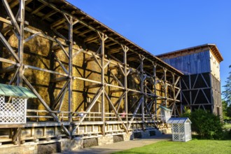 Graduation tower, graduation building, salt works, Steinhof, lower salt works, Bad Kissingen, Rhön,