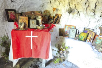 Stilianos Chapel at Porto Timoni, Corfu, Ionian Islands, Greece, Europe