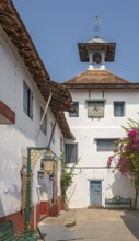 Entrance and Clock tower, Paradesi Synagogue, Matancherry, Jew Town, Cochin, Kerala, India, Asia