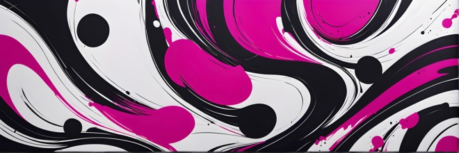 Minimalist illustration abstract geometric shapes with pink color accent suggesting fun and ease,