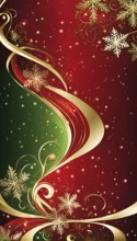 Abstract wallpaper illustration of Christmas symbols for gift cards, swirling shapes and lines, in