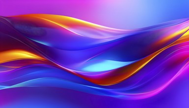 3d rendering of colorful abstract changing glass design, AI generated