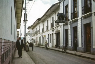 Street in the city centre, Popayán, Colombia, South America 1961, South America