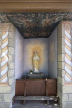 Devotional chapel with sculpture of the Virgin Mary, Riegel am Kaiserstuhl, Baden-Württemberg,