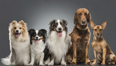 Pets, dog, different dog breeds, domestic dogs, AI-generated, AI generated