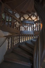 Staircase from the 16th century, Bavaria, Germany, Europe