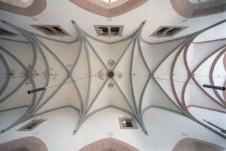 Vaults of the town church of St John and St Martin, built in the 15th century in the Gothic style,