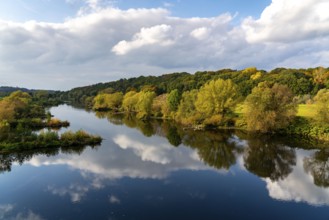 The Ruhr near Bochum-Stiepel, right and Hattingen-Blankenstein, North Rhine-Westphalia, Germany,