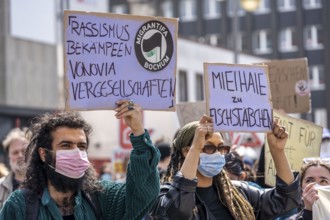 Demonstration against property companies such as Vonovia and others, against rent increases, for