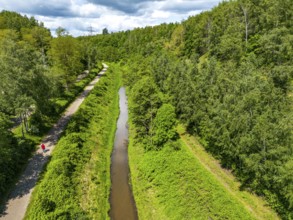 The Boye, stream, runs for 13.8 km through the towns of Gladbeck, Bottrop (photo) and Essen, a