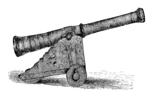 Leather cannon of the Swedish artillery, Sweden, 1620, historical, digital reproduction of an