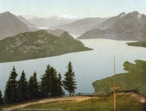 By Rigi Kanzell, Pilatus, Switzerland, Historic, digitally restored reproduction from a 19th