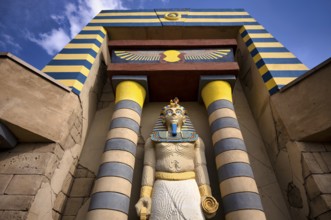 Temple, Land of the Pharaohs, Egypt, LEGOLAND theme park, Germany, Günzburg, Bavaria, Germany,