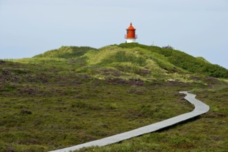 Lighthouse in the dunes, Amrum, North Frisian Islands, Schleswig-Holstein, Germany, Europe