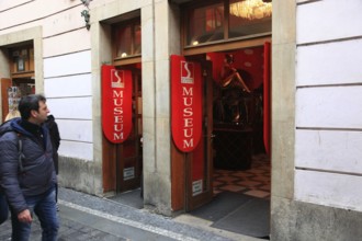 Entrance to the Sex Museum in the Old Town, Prague, Czech Republic, Europe