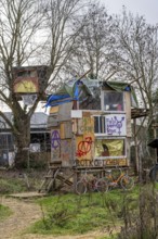 Camp of climate activists in the rest of the village of Lützerath, the last place to be excavated