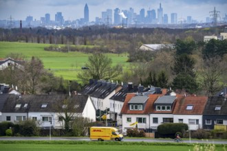 View from the village of Weilbach, a district of Flörsheim am Main in the Main-Taunus district of