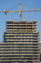 Construction site, new construction of high-rise residential buildings, Havenkwartier Katendrecht