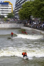 Surfing facility in the city centre of Rotterdam, Rif010, supposedly the world's first wave