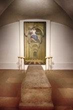 Interior view, sarcophagus with the bones of the three Franconian apostles Kilian, Kolonat and