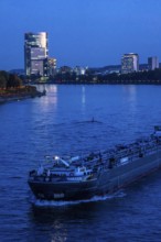 Skyline Bonn on the Rhine, in front the UNFCCC Secretariat of the Framework Convention on Climate