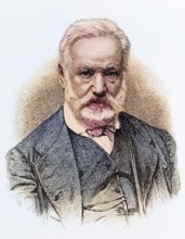 Victor Marie Hugo, 1802-1885, French poet, novelist and playwright, Historical, digitally restored