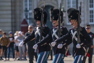 Amalienborg Palace, Royal Life Guards, Changing of the Guard, Copenhagen, Denmark, Europe