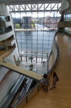 The Danish Royal Library, new building, the so-called Black Diamond, view from the building onto