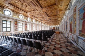 Spanish Hall, High Castle, the Renaissance Castle Ambras, interior view, Innsbruck, Tyrol, Austria,