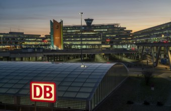 Terminal 1 Cologne-Bonn Airport, railway station, Cologne, North Rhine-Westphalia, Germany, Europe