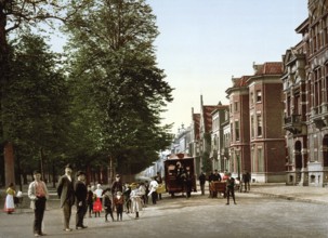 Maliebaan, railway station, Utrecht, Holland, c. 1895, Historic, digitally restored reproduction