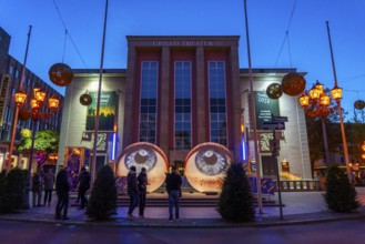 Essen Light Festival, in the city centre, artwork Oculus by the Italian artist H:E:M, 2 giant