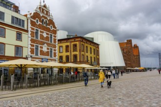 Stralsund city harbour, old town, Maritime Museum, Ozeaneum Stralsund, Mecklenburg-Western