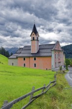 Maria Waldrast pilgrimage monastery of the Servite Order, pilgrimage church, weather mood, cloudy