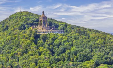 Kaiser Wilhelm Monument, Porta Westfalica, Weser Valley, Weserbergland, North Rhine-Westphalia,