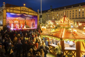 The Dresden Striezelmarkt is a Christmas market in Dresden. It has been held in Advent since 1434,