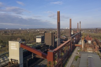 Aerial view of the former Zollverein coking plant in Essen, 18/03/2020