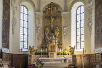 Altar of the Catholic parish church Church of Our Dear Lady in Waldshut-Tiengen, Baden-Württemberg,