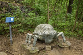 A phylloxera sculpture adorns the Historic Forest Route. Mia Stolle, a student of theatre sculpture