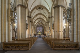 Interior of Paderborn Cathedral Paderborn, North Rhine-Westphalia, Germany, Europe